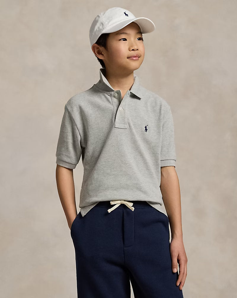 The Iconic Mesh Polo Shirt 8-20 - - Heather
