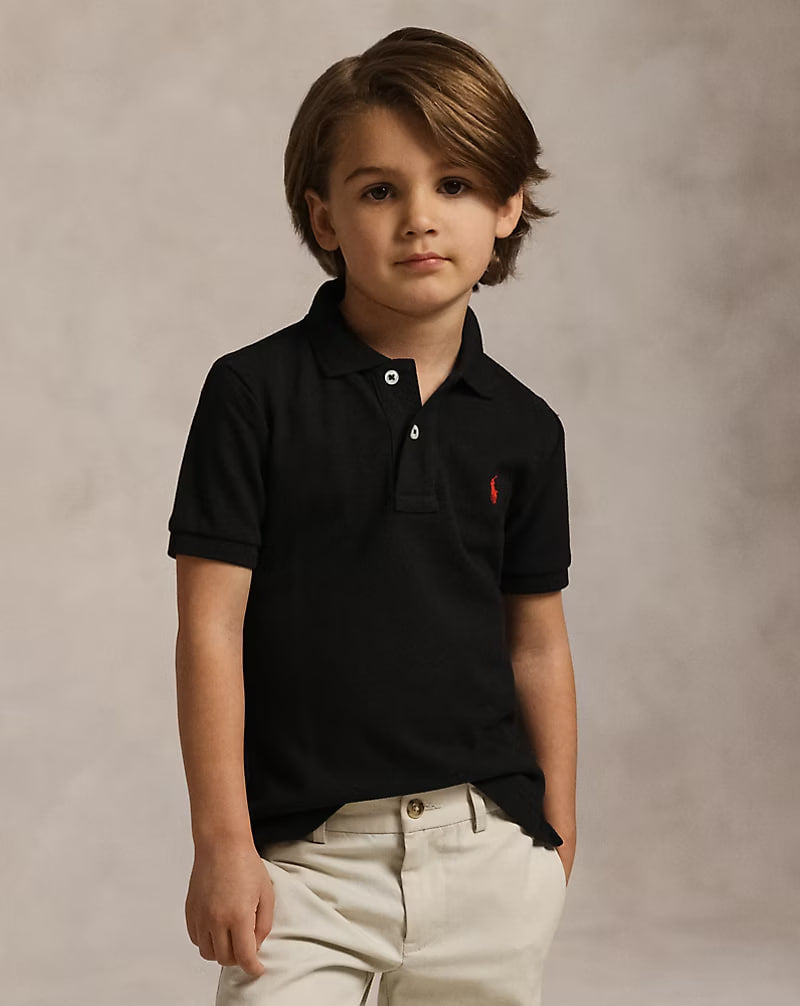 The Iconic Mesh Polo Shirt 2-7 - - Black