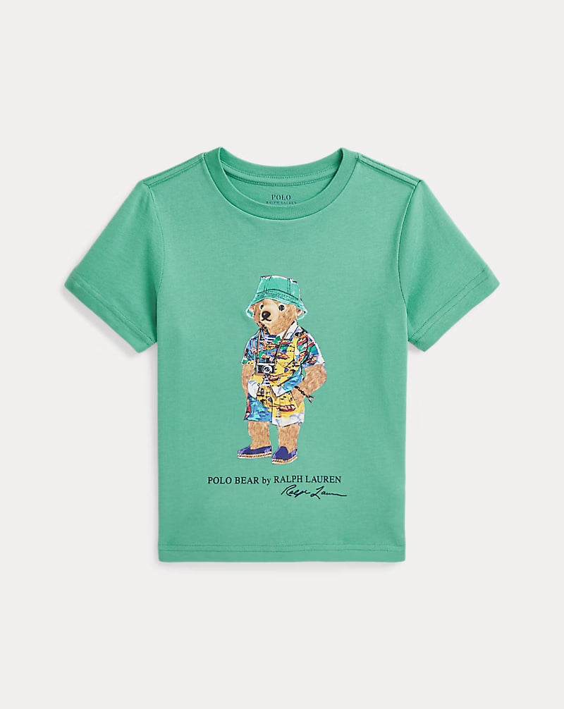 Polo Bear Cotton Jersey Tee - - Green