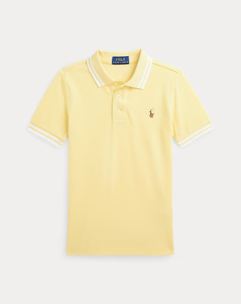 Oxford Mesh Polo Shirt 2-7 - - Yellow