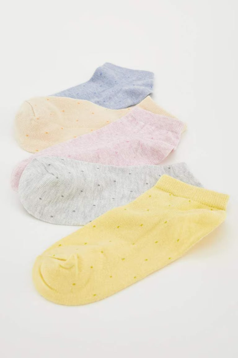 Women 5 Pack Cotton Booties Socks - -