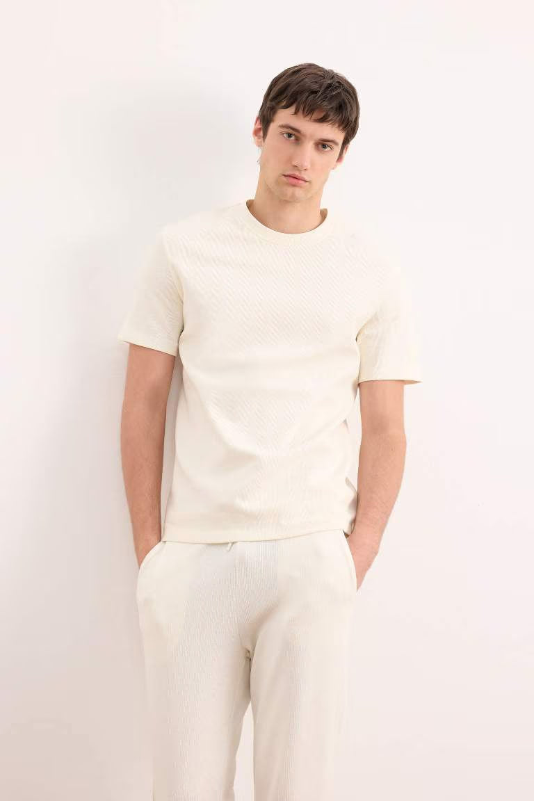 Regular Fit Crew Neck T-Shirt - - White