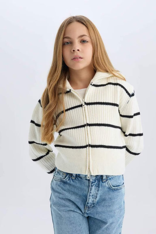 Slim Fit Hooded Cardigan - -