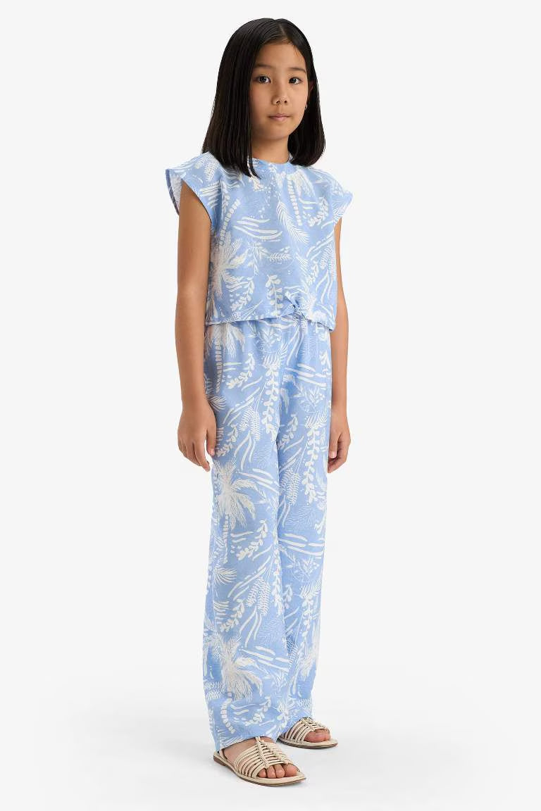 Girl Palazzo Wide Leg Trousers - -