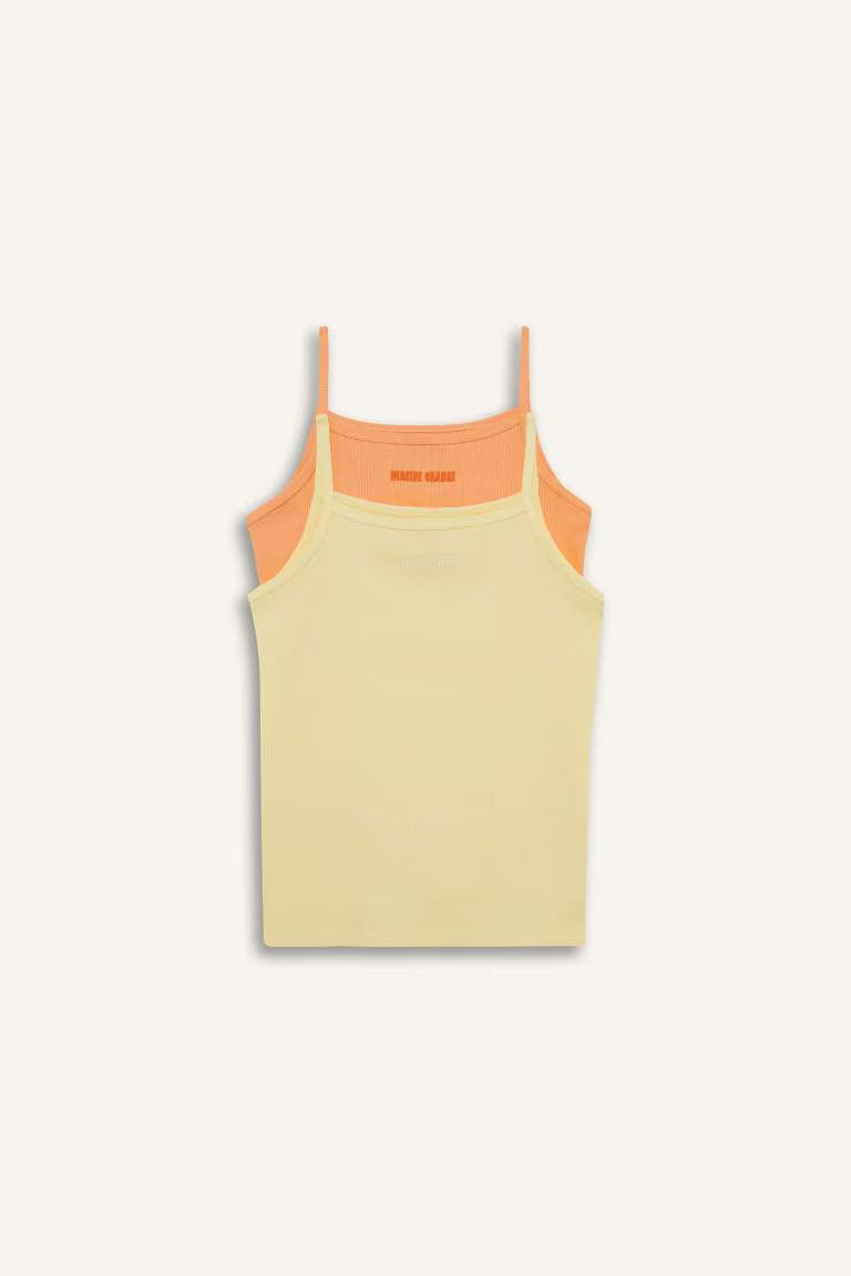 Girl 2 piece Regular Fit Slogan Camisole Tank Top - -