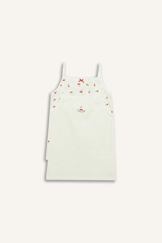 Girl Patterned 2 Piece Undershirts - -