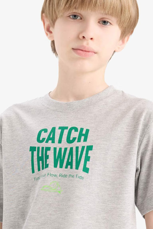 Boy Regular Fit Crew Neck Printed T-Shirt - -