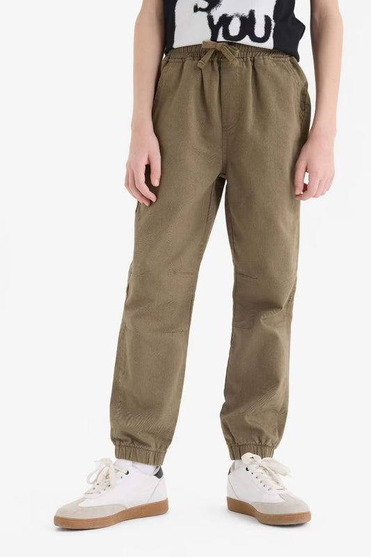 Boy Jogger Leg Gabardine Trousers - -