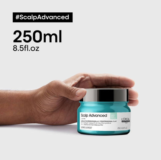 L'Oréal Professionnel Serie Expert Scalp Advanced Anti-Oiliness 2-In-1 Deep Purifier Clay - - 250 ml