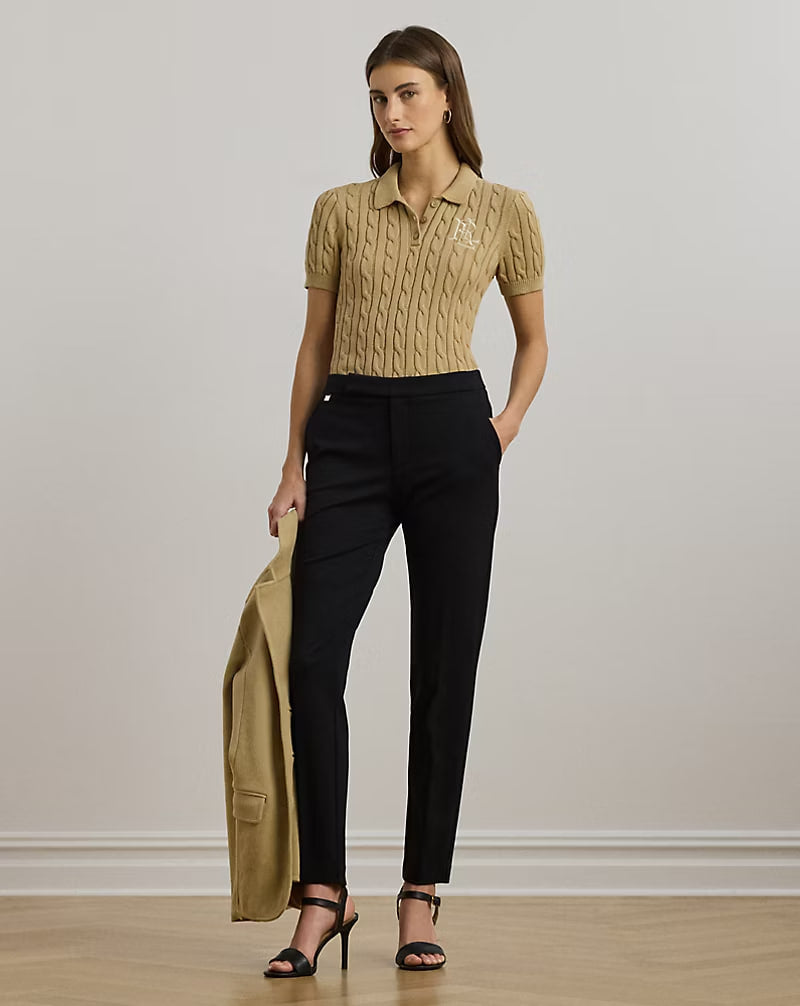 Straight Ponte Pant - - Black