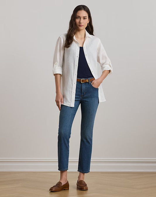 Mid-Rise Straight Jean - - Ocean Blue