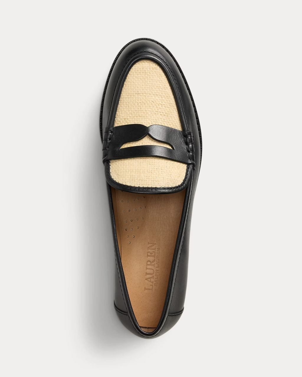 Wynnie Straw & Calfskin Loafer - - Black