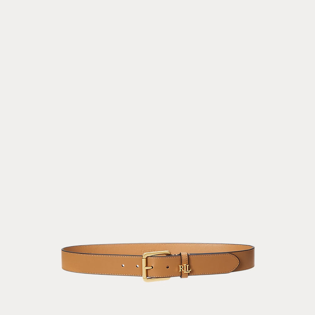 Logo-Keeper Leather Belt - - camel