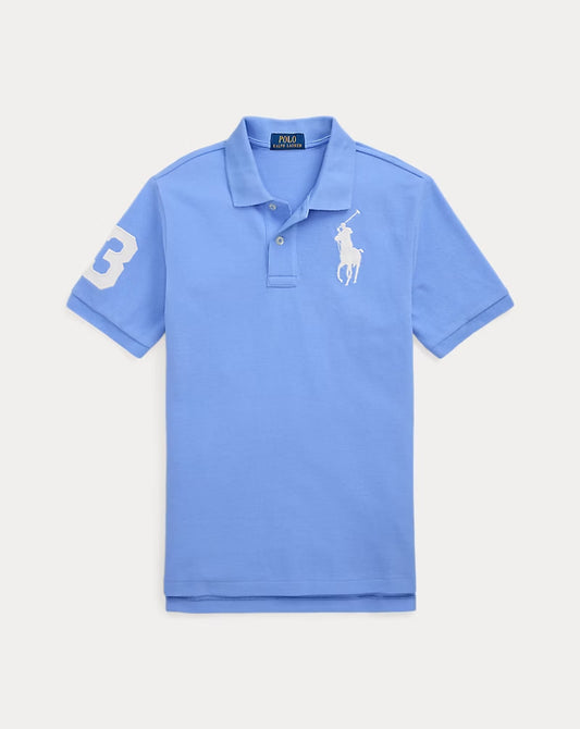 Big Pony Cotton Mesh Polo Shirt 8-20 - - sky