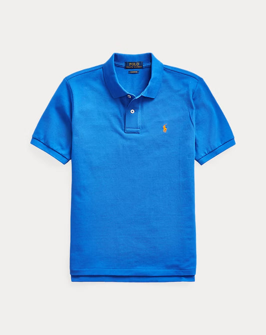 The Iconic Mesh Polo Shirt 8-20 - - Blue