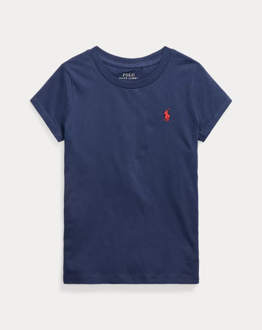 Cotton Jersey Tee 7-16 - - Navy