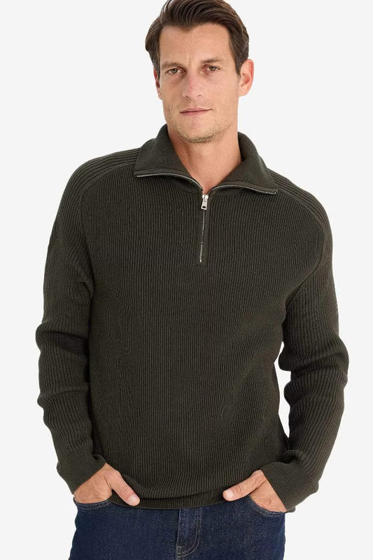 Standard Fit Turtleneck Knitwear Pullover - -