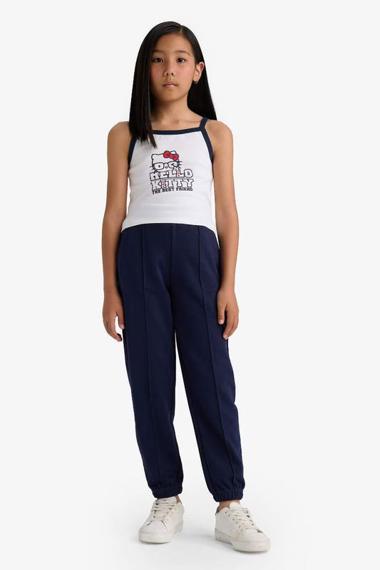 Girl Slim Fit Hello Kitty Licensed Ribana Tank Top - -