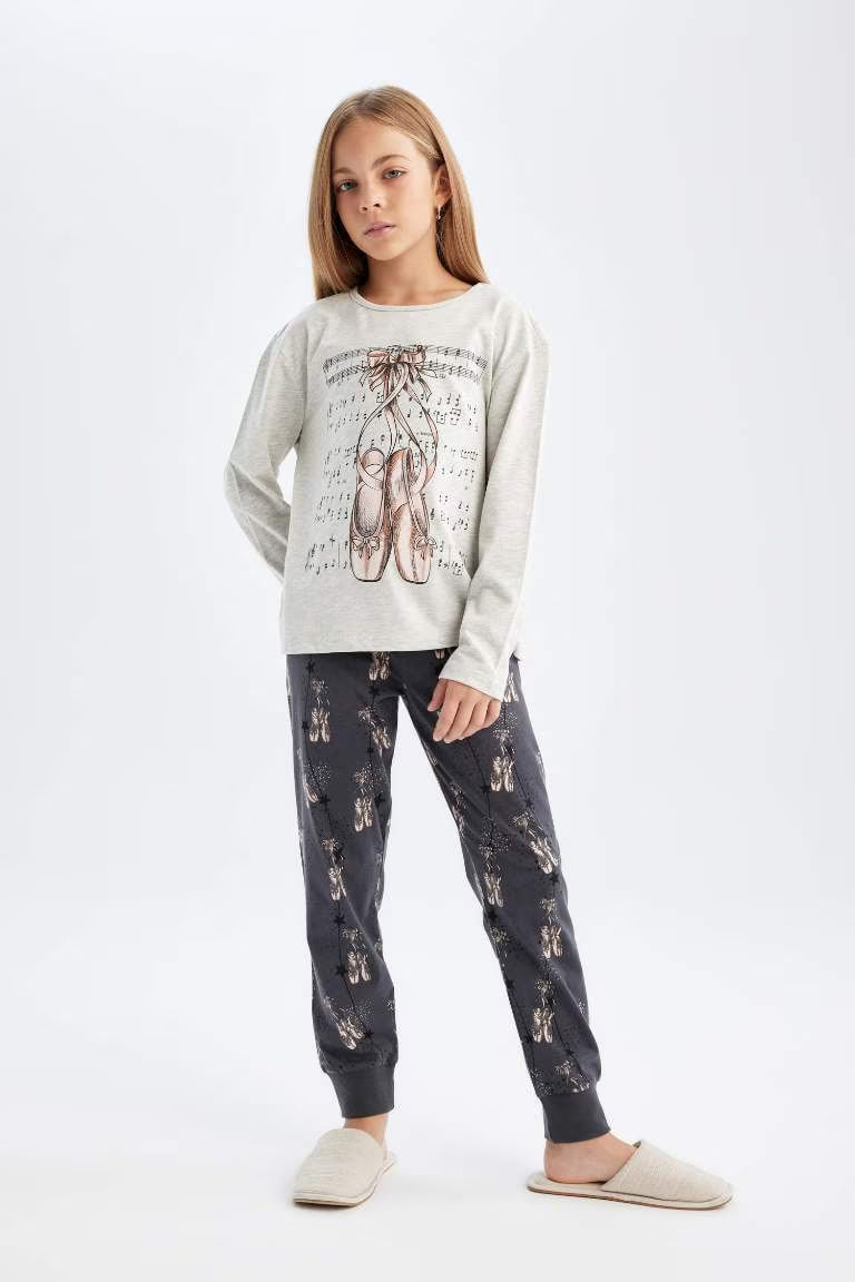 Girl Printed 2 Piece Pajama Set - -