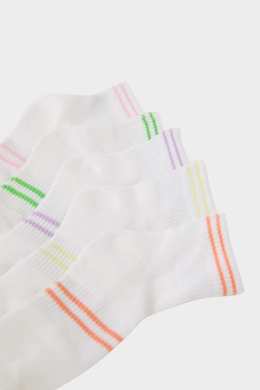 Girl 5 Piece Short Socks - -