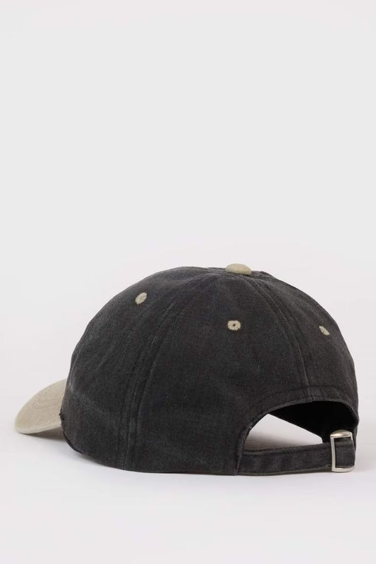 Boy Embroidered Cotton Denim Cap - -