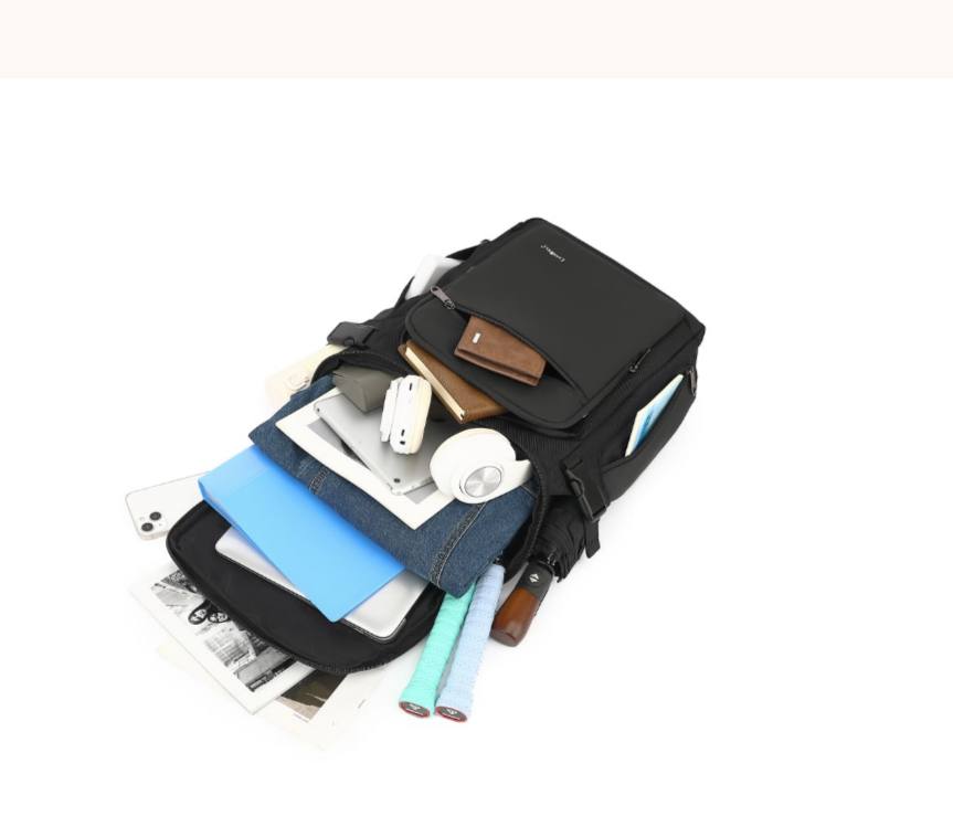 COOLBEL Black Multi-Purpose USB Backpack - -