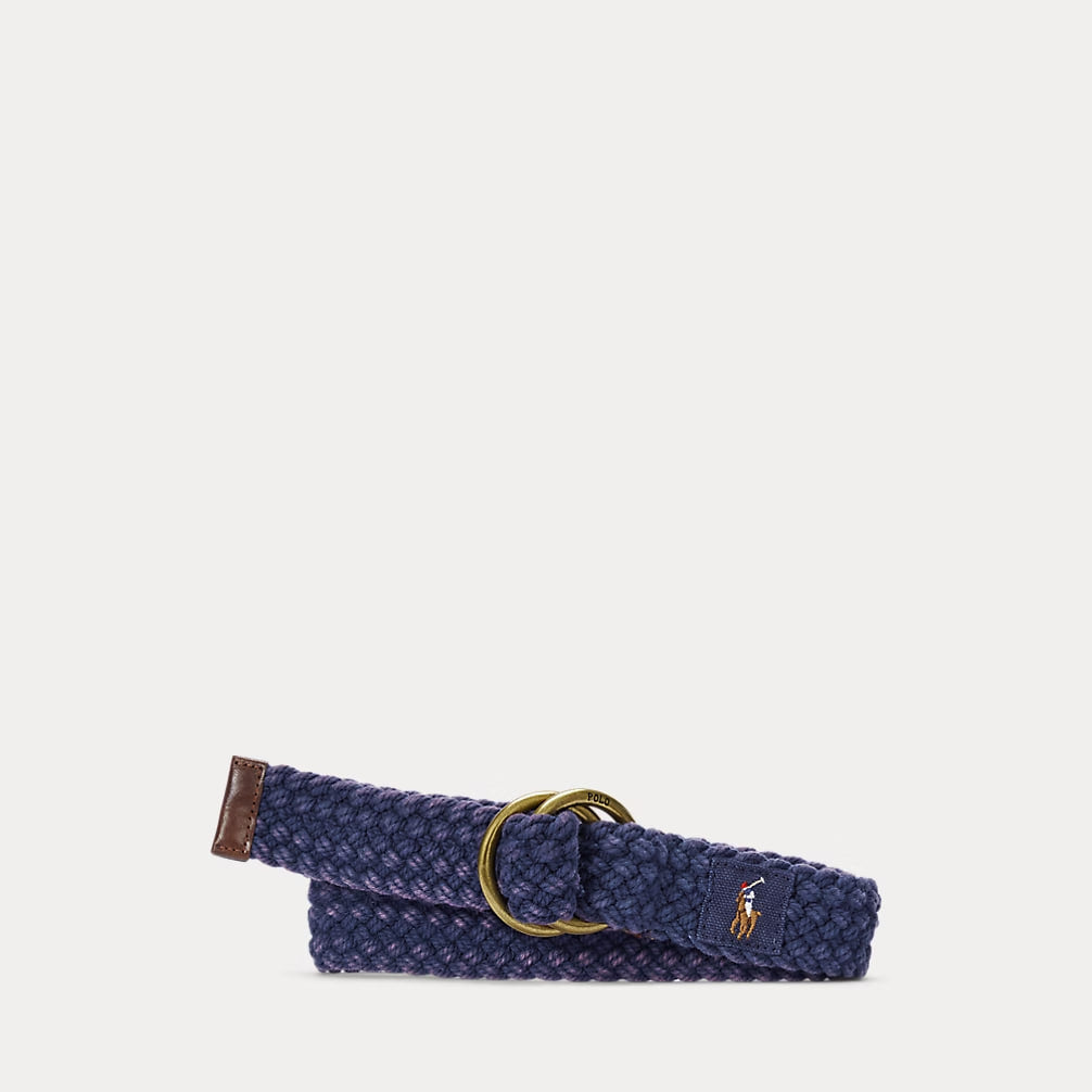 Braided Cotton Belt - - Navy