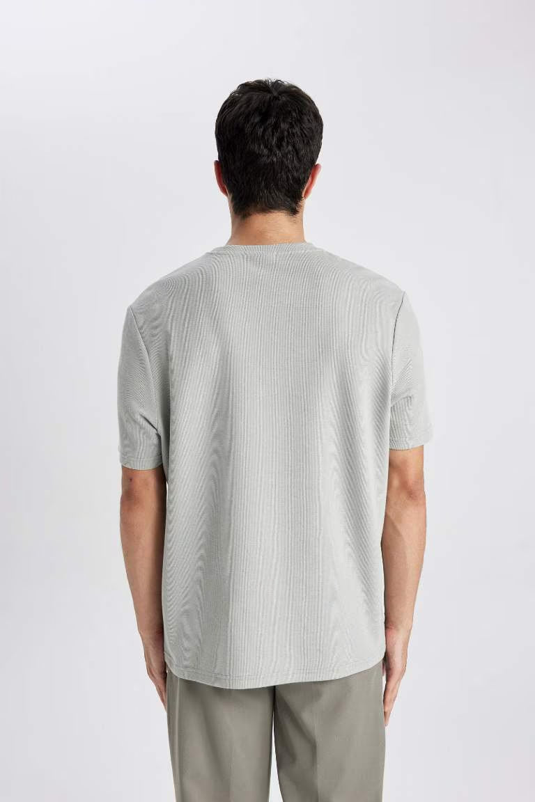 Regular Fit Crew Neck Short Sleeve T-Shirt - -