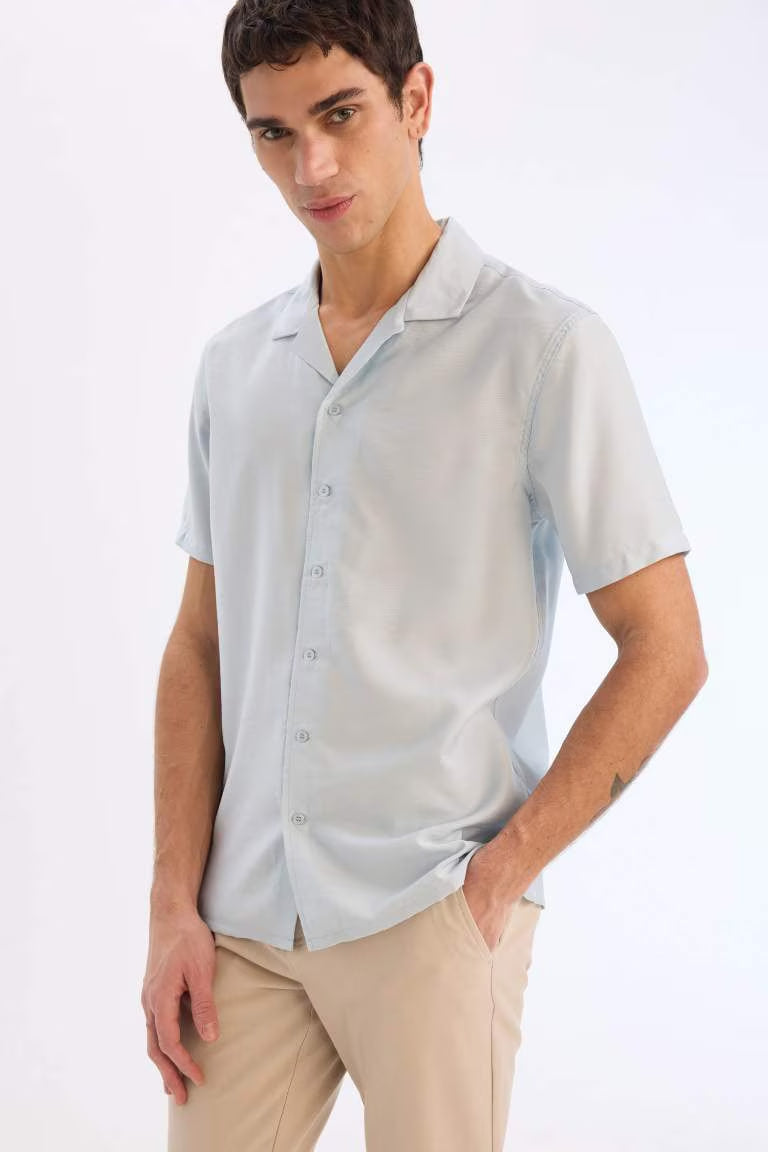 Modern Fit Summer Polo Neck Basic Aerobin Shirt - -