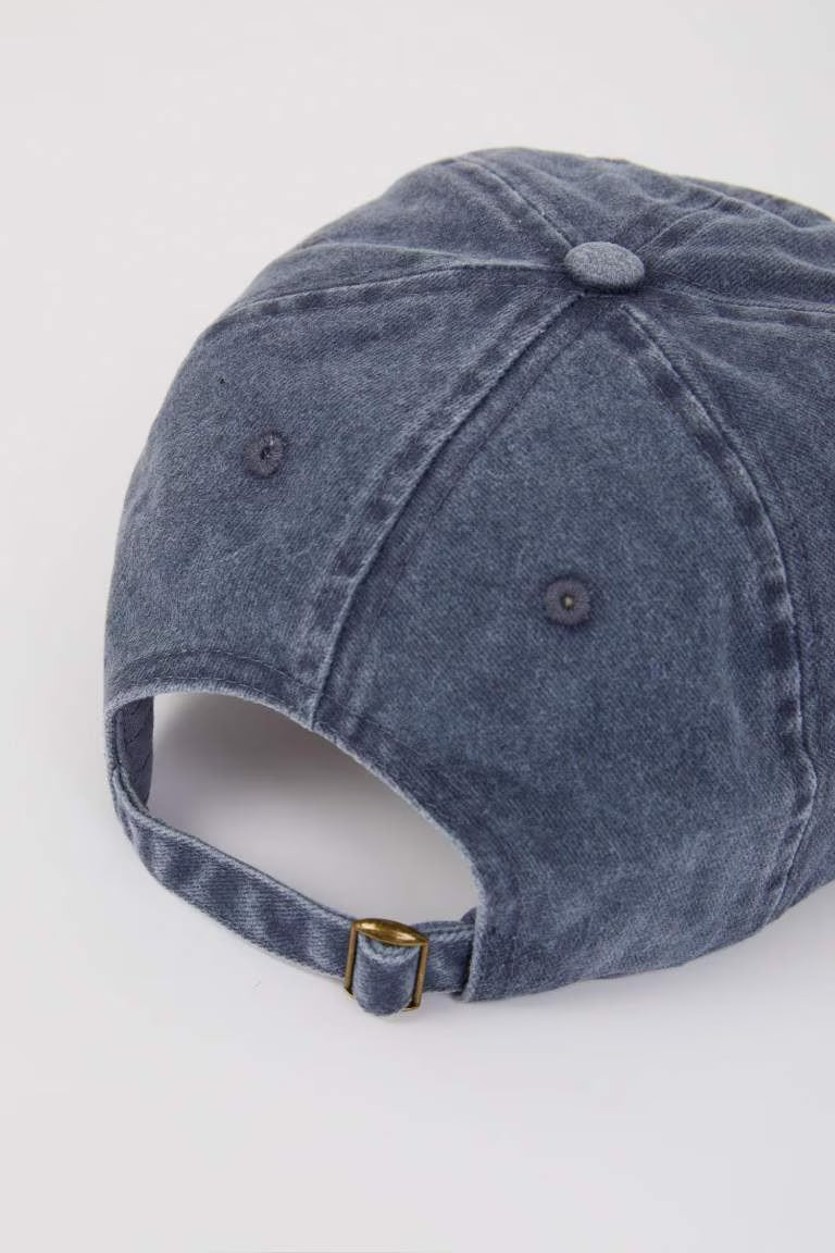 Man Embroidered Embroidered Denim Baseball Basketball Cap - -