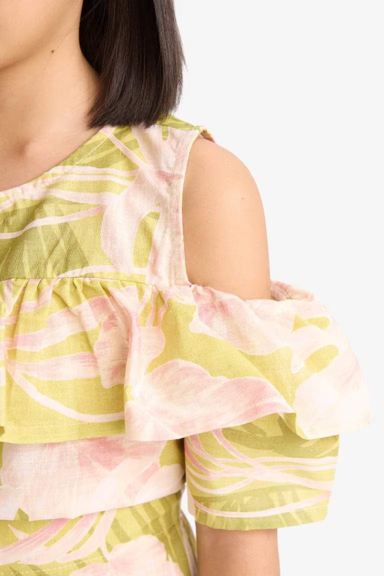 Girl Short Sleeve Blouse - -