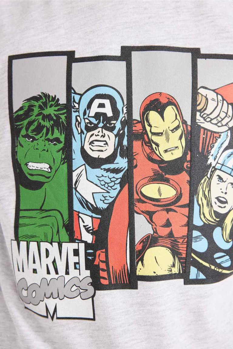 Boy Marvel Comics Crew Neck T-Shirt - -