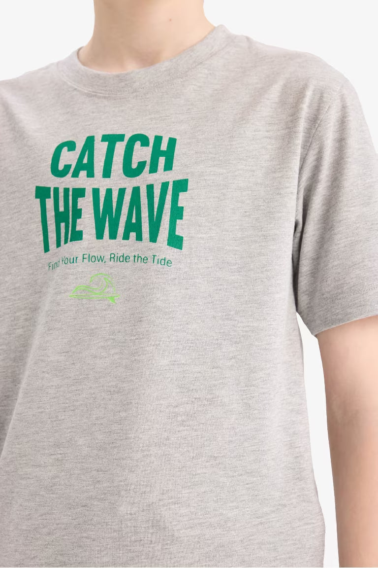 Boy Regular Fit Crew Neck Printed T-Shirt - -