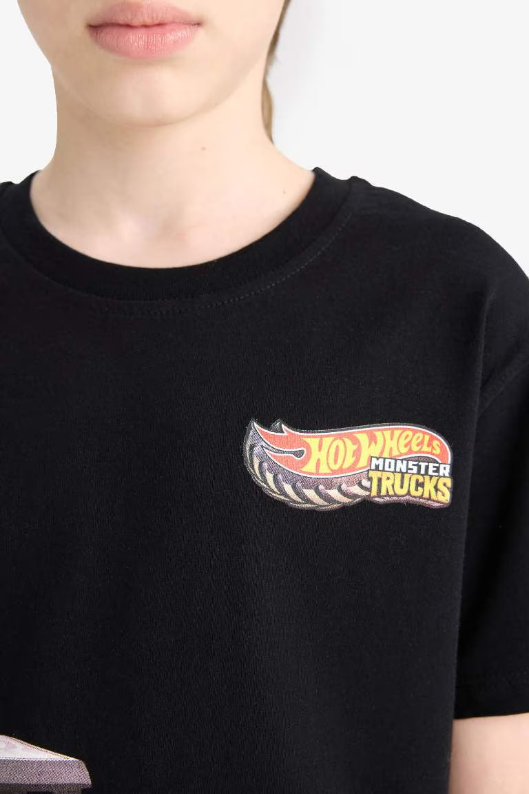 Boy Hot Wheels New Regular Fit Crew Neck T-Shirt - -