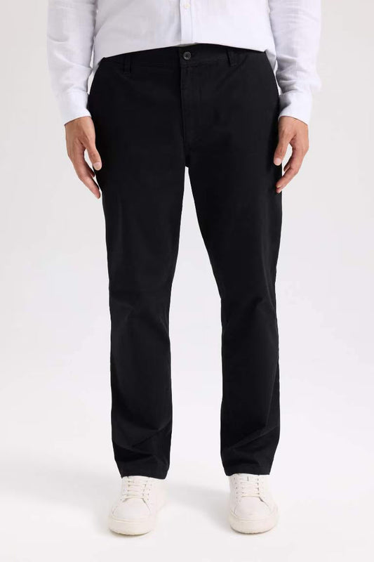 Regular Hem Trousers - - Black