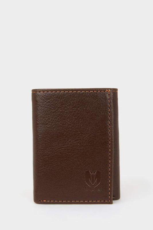 Man Faux Leather Wallets - - Brown