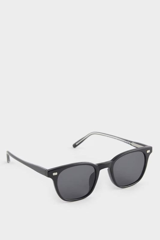 Man Round Sunglasses - - Black