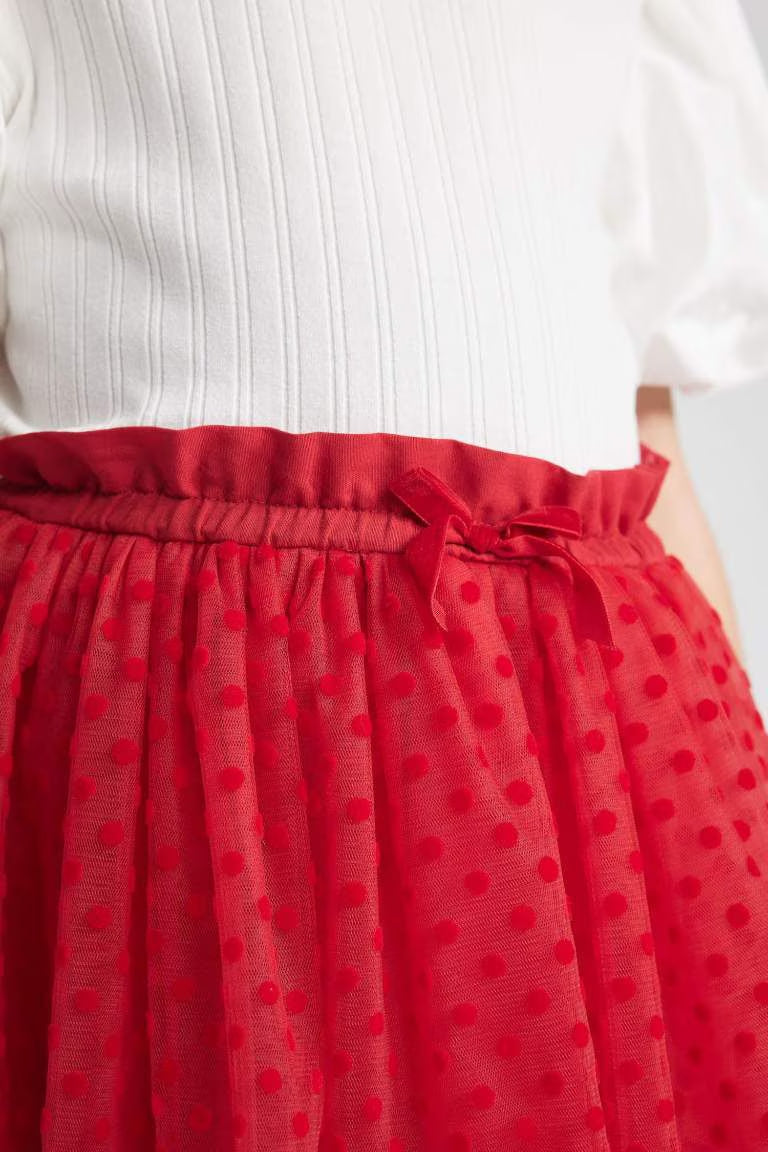 Girl Regular Fit Knitted Skirt - -