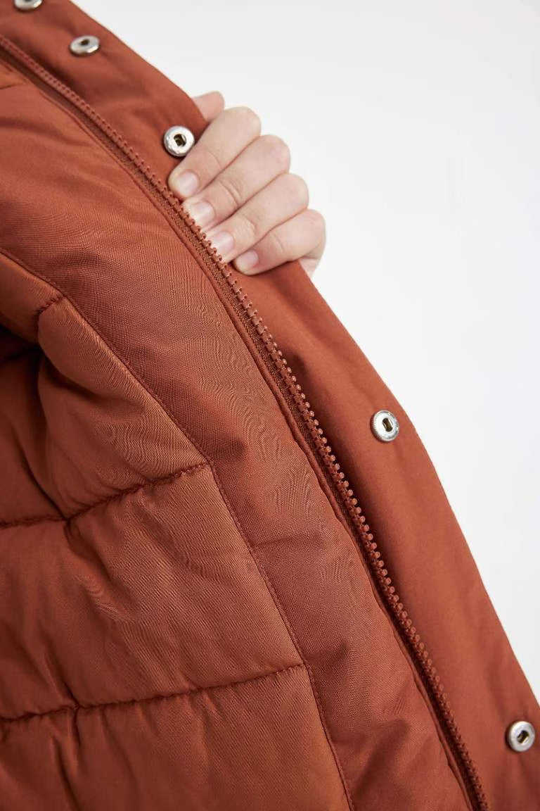 Boy Hooded Water Repellent Puffer Jacket - -