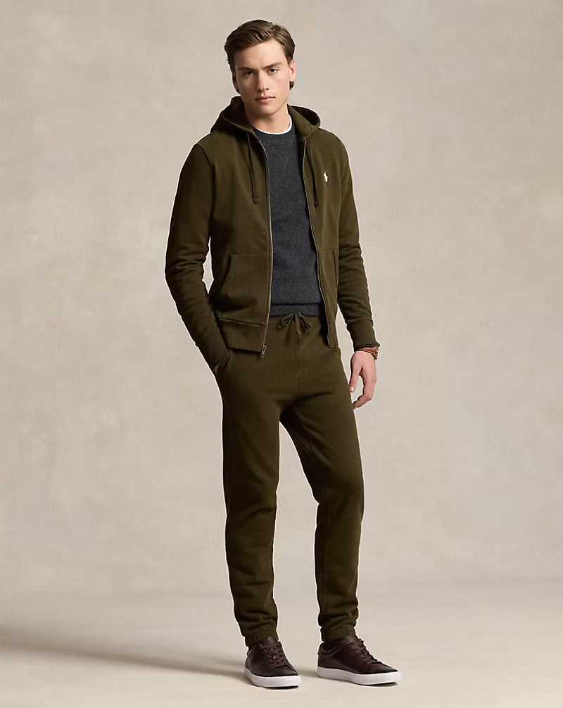 Loopback Fleece Sweatpant - - olive green