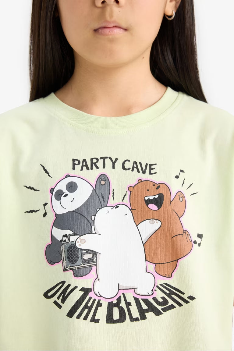 Girl We Bare Bears Crew Neck Short Sleeve T-Shirt - -