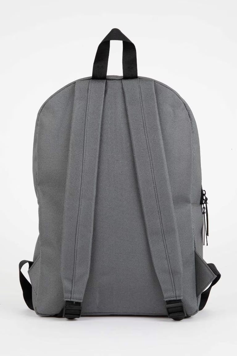 Unisex Patterned Oxford Backpack - -