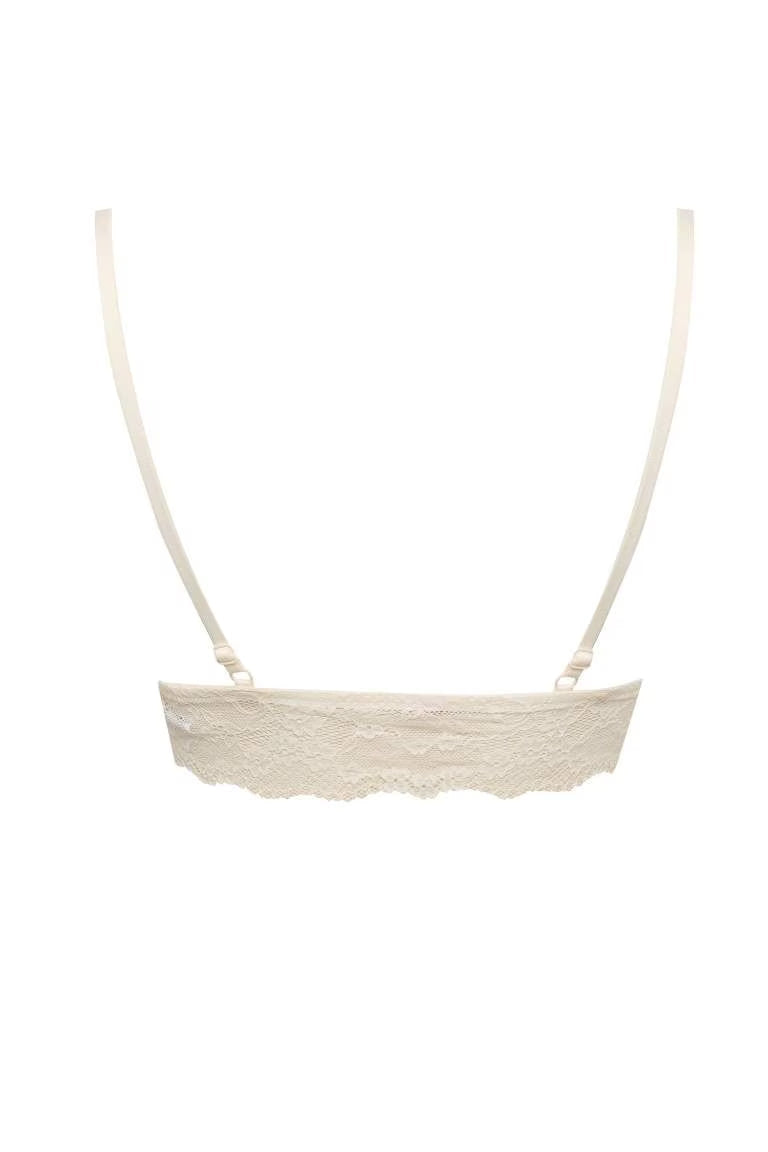 Fall in Love Padded Lace Red Bralette - -