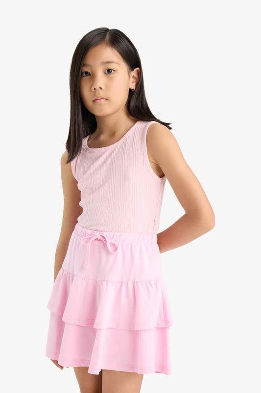 Girl Slim Fit Basic Camisole Tank Top - - Pink