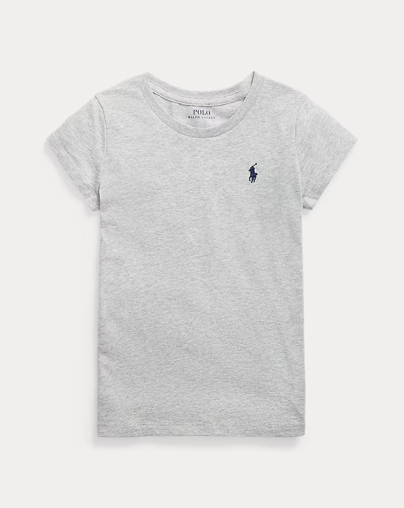 Cotton Jersey Tee 7-16 girls - - Heather