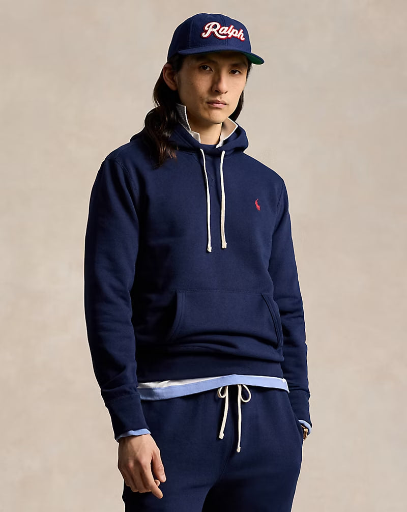 The RL Fleece Hoodie - - Navy