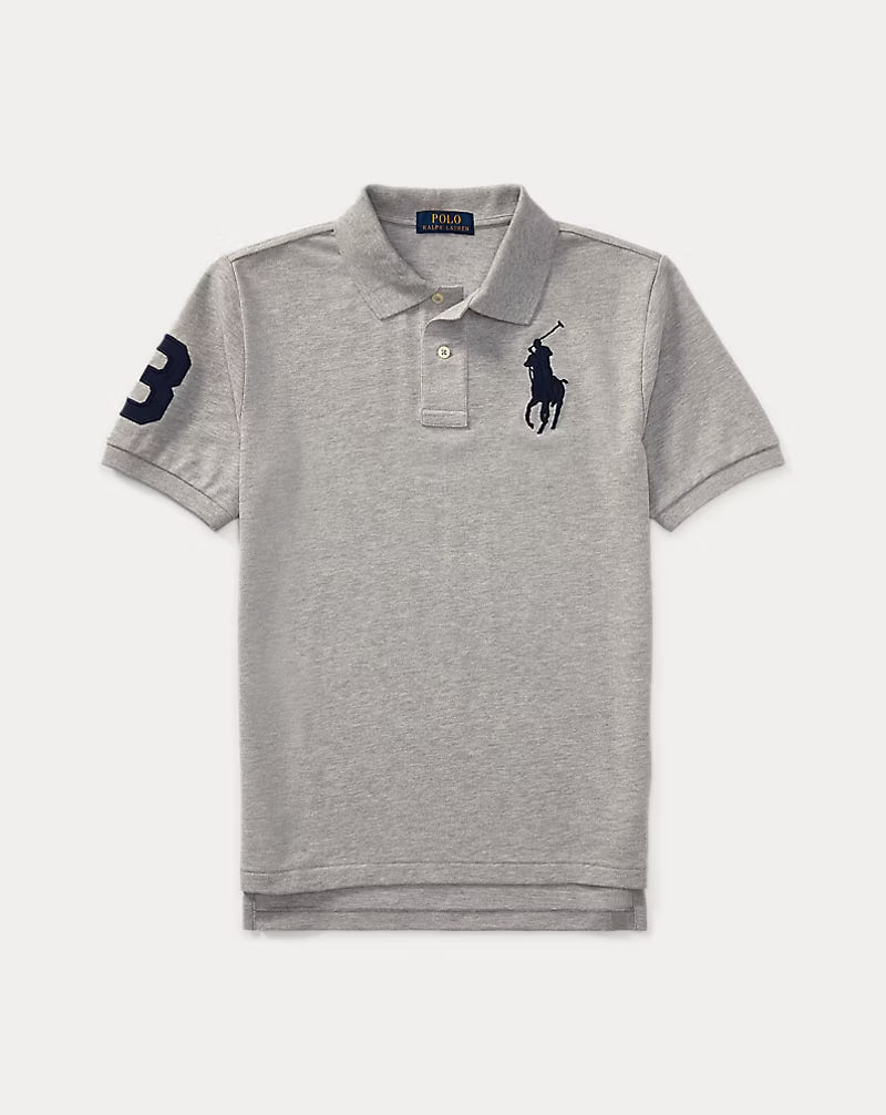 Big Pony Cotton Mesh Polo Shirt 8-20 - - Heather
