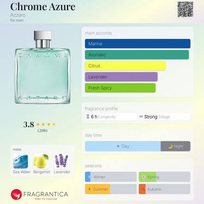 AZZARO Chrome Azure for men - -