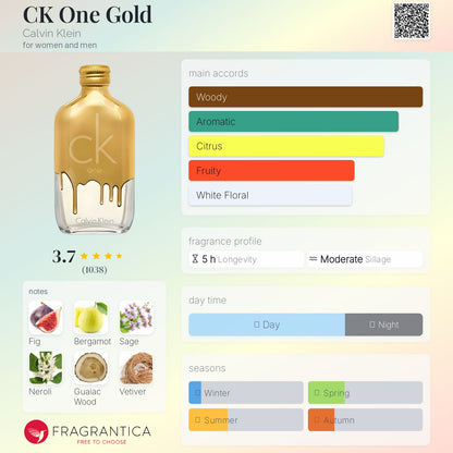 CALVIN KLEIN ONE GOLD EAU DE TOILETTE - -