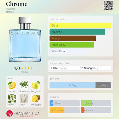 AZZARO CHROME EAU DE TOILETTE 100 ml - -